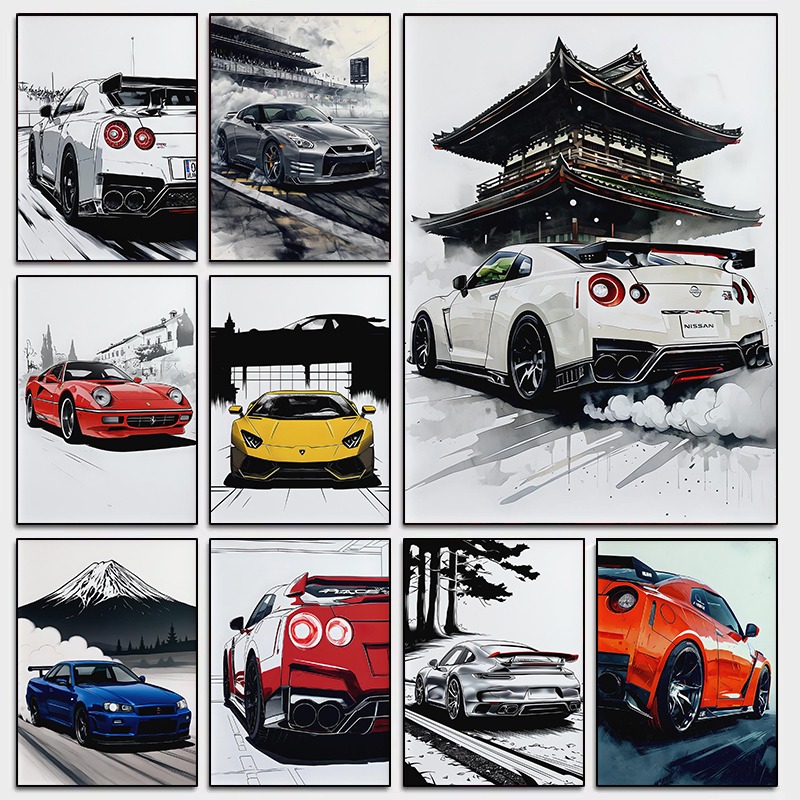 Japanese Luxury Lifestyle - Poster da parete per supercar in