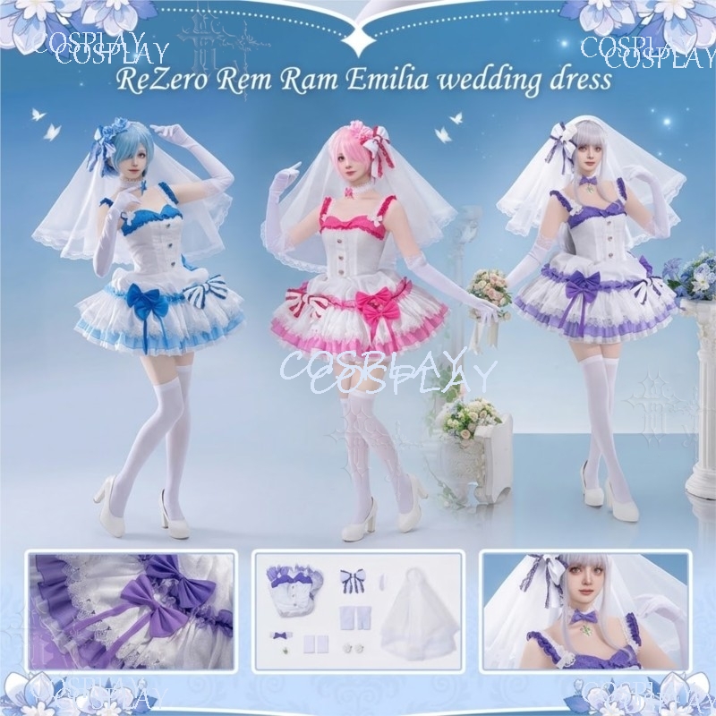 Japanese Lifestyle Anime - Costume Cosplay di Rem, Ram ed
