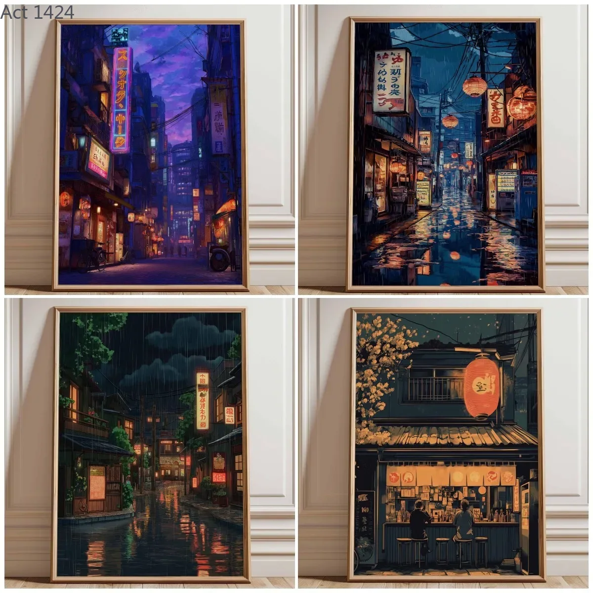 Japanese Lifestyle Anime - Stampa Poster Strada di Tokyo al